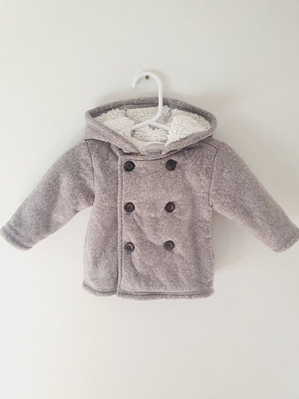 The Children's Place Baby Sherpa-Lined Pea Coat Jacket - Size 6-9 Months